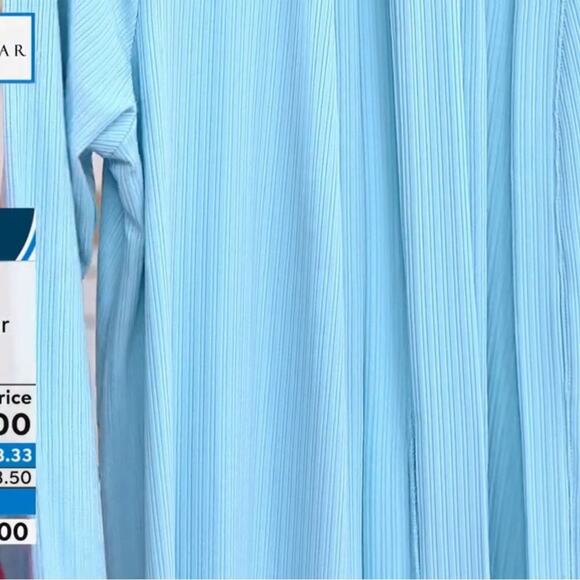 Retreat by Rhonda Shear Ribbed Knit Robe Duster Blue NWT Size M - Picture 2 of 4